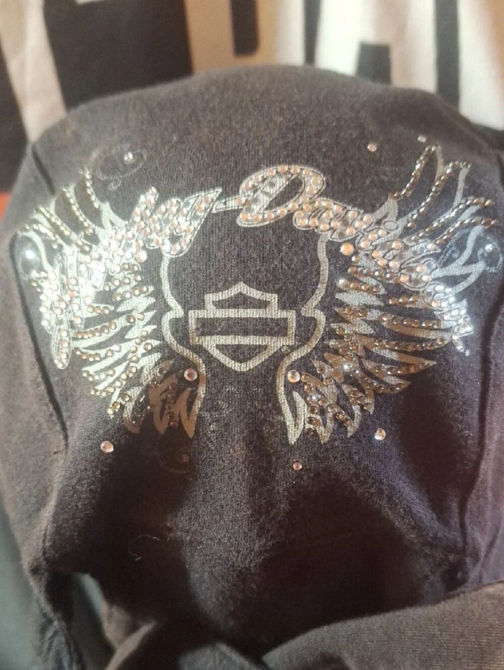 Harley Davidson Black Studded Skull Cap Bandana